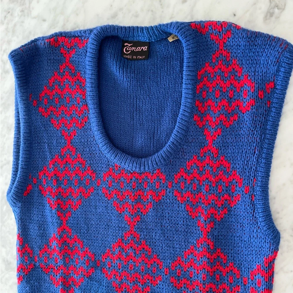Vintage Zamora Sweater Vest - Picture 1 of 7